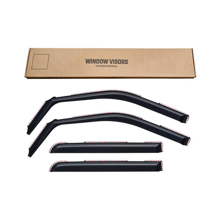 in-Channel Window Visors Rain Guards for 2017-2026 Ford F250 F350 F450 F550 Super Duty SuperCrew, Window Vent Wind Shades Deflectors for 17-26 F-250~F-550 SD Crew Cab