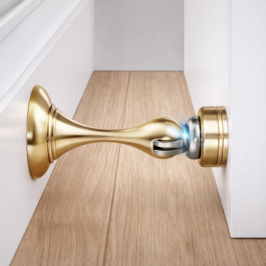 Magnetic Door Stopper, Scratch Free Magnetic Door Catch for