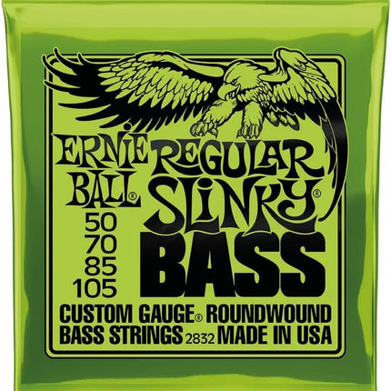 Ernie Ball Regular Slinky Nickel Wound Bass Guitar Strings, 50-105 Gauge (P02832)