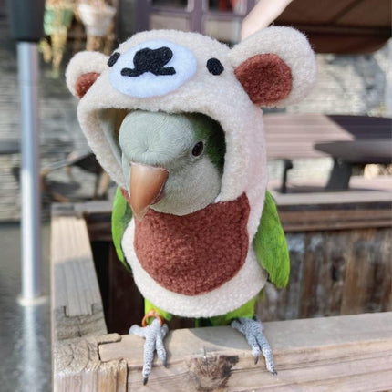 Bird Costume Bird Diaper Flight Suit Bird Bear Shape Bird Clothes Cosplay Photo Prop for Parrots Lovebird Parakeet Cockatiel Small Animals Apparel (Without Diaper,Green-cheeked Conure)