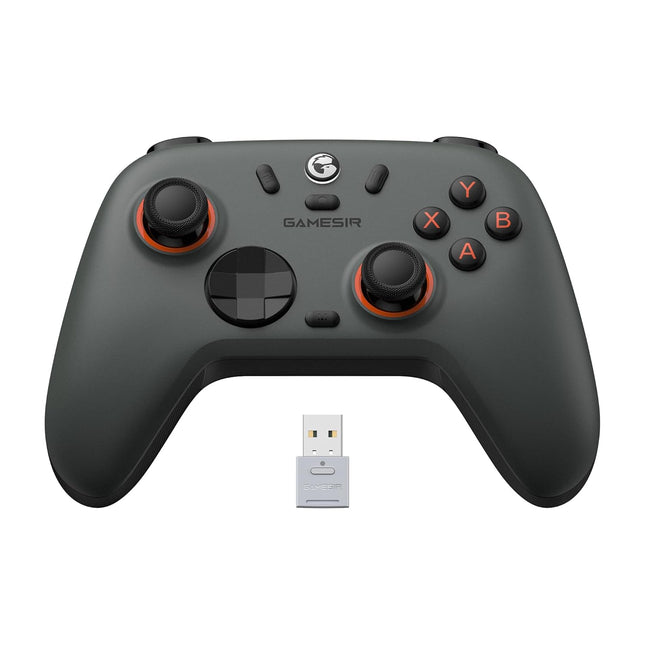 Wireless PC Controller with Hall Effect Joysticks & Triggers, 2.4G & Wired 1000Hz Polling Rate, Remappable Buttons - Compatible with PC/Switch/Steam/Android (Grey)