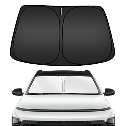 Windshield Sun Shade for Chevy Silverado/GMC Sierra 1500 2500 3500 2019-2025 2026, Custom Fit Foldable Front Window Sunshade Sun Visor Protector, Block UV Rays Keep Your Car Cooler