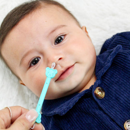 Baby Nose Cleaner & Ear Wax Removal Tool - Safe Booger & Earwax Removal for Newborns, Infants, Toddlers - Dual-Ended - Essential Baby Stuff