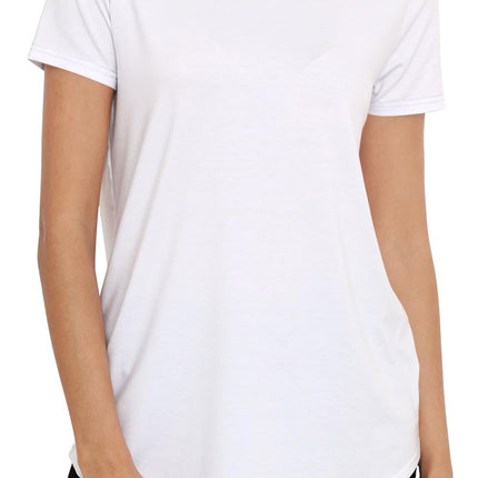 Women Crewneck Loose Fit Tunic Tops Short Sleeve Dressy Casual Summer Long Tee Shirts