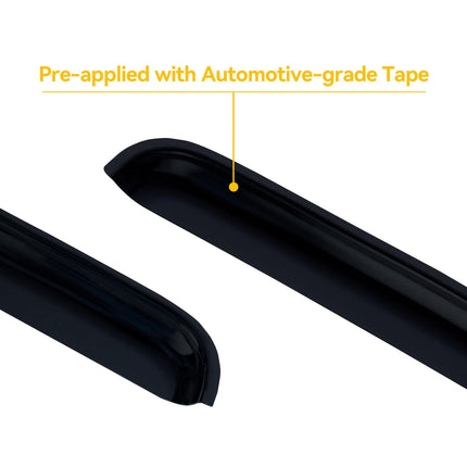 in-Channel Window Visors Rain Guards for 2017-2026 Ford F250 F350 F450 F550 Super Duty SuperCrew, Window Vent Wind Shades Deflectors for 17-26 F-250~F-550 SD Crew Cab