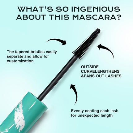 Thrive Mascara Extensions, Tubing Mascara Cosmetics, Waterproof Smudge-Proof Natural No Clumping Thick and Slender Lasting All Day (Rich Black 10.7g/0.38 OZ）