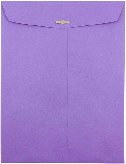 9 x 12 Violet Purple Recycled Clasp Envelopes, 25 Pack - photo 2