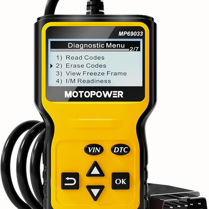 Car OBD2 Scanner Code Reader Engine Fault Scanner CAN Diagnostic Scan Tool for All OBD II Protocol Cars Since 1996, Yellow