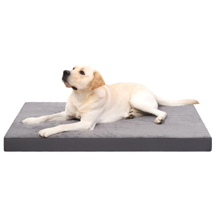 Cama ortopédica para perros grandes con forro impermeable, gris, 35x22