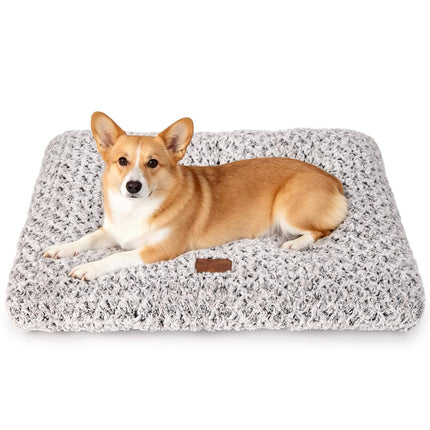 Cama para perro pequeño para jaula, colchoneta blanca 24"x18"