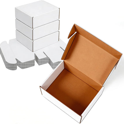 14x10x3 inches White Shipping Boxes 20 Pack，Corrugated Cardboard Gift Boxes，Mailing Boxes for Small Business Packing and Storage