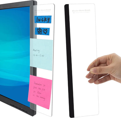 Office Desk Accessories 2pcs Computer Monitor Memo Board Message Board Supplies for Women Men Sticky Note Holder Home
