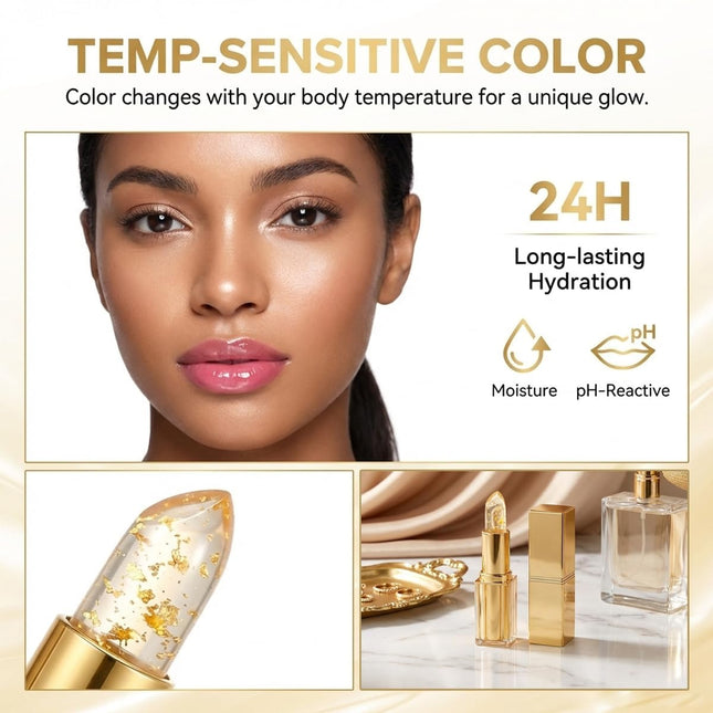 2-Piece Skin-Adaptive pH Color Changing Lipstick Set