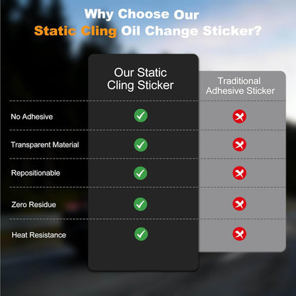 Static Cling Oil Change Windshield Reminder Stickers, 120 Pcs - photo 3