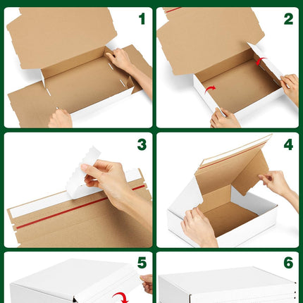 Shipping-Boxes-12x9x3 Inches: 25 Pack-Self-Seal-Cardboard-Boxes-for-Packaging, White-Shipping-Boxes-for-Packing-Small-Business, Corrugated Box Mailers for Book Shoes Gift Mailing