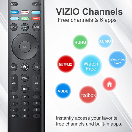 for Vizio Smart tv Remote Replacement,Compatible with vizio TV D-Series,M-Series,V-Series,UHD LED LCD Smart TV