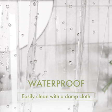 Shower Curtain Liner, 72x72 Clear Shower Curtain Liner, Waterproof Plastic Shower Liner, Lightweight PEVA Shower Curtain for Bathroom with 3 Magnets and 12 Rustproof Metal Grommets