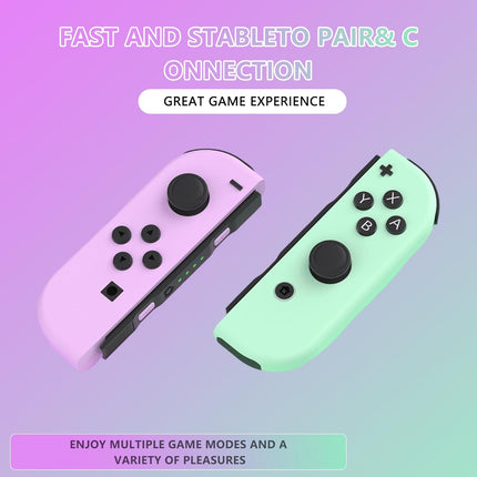 Switch Controller for Switch/OLED/Lite, Replacement Switch Controllers Switch Controllers Support Sports Screenshot/Wake-up/Dual Vibration/Motion Control,with Two Cute Joystick Hats,Purple Green (Purple Green)