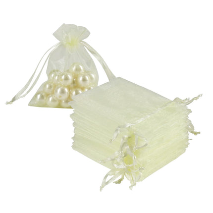 100pcs Organza Jewelry Bags 3x4 in Small Mesh Bags Drawstring