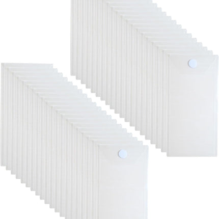 SourcetoHome #10 Clear Plastic Envelopes 5x10 - Money Storage 40-Pack - General - front view