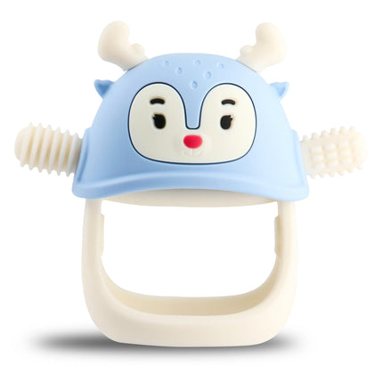 Baby Teething Toys for 0-6Months, Teethers for Babies 3-6Months | Penguin Teether | Hand Teether |Teething Mittens for Teething Relief, Baby Pacifier |Teething Pacifiers for Baby, Light Blue
