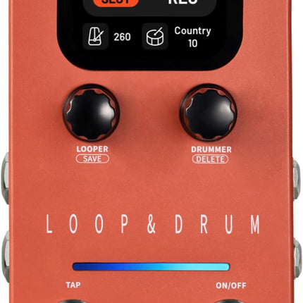 FLAMMA FF03 Looper Pedal Drum Machine, Drum Looper Guitar Pedal with LED Indicators, 160 Min Recording, 121 Drum Grooves, 40 Loop Slots, Undo/Redo, Fade Out, Sync Mode, USB & Headphone Out