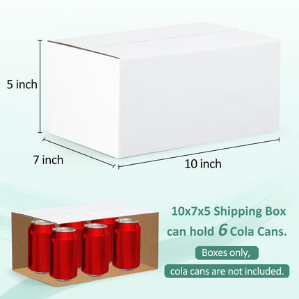 10x7x5-Small-Shipping-Boxes-30-Pack-White-Corrugated-Box-Mailers, Cardboard Boxes for Packaging Small Business, Mailing