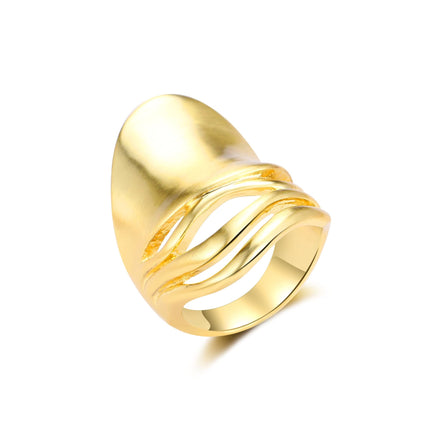 Chunky Rings for Women Gold and Silver Statement Rings Mask Dome Gold Plated Fashion Band Ring Cocktail Costume Jewelry Gift