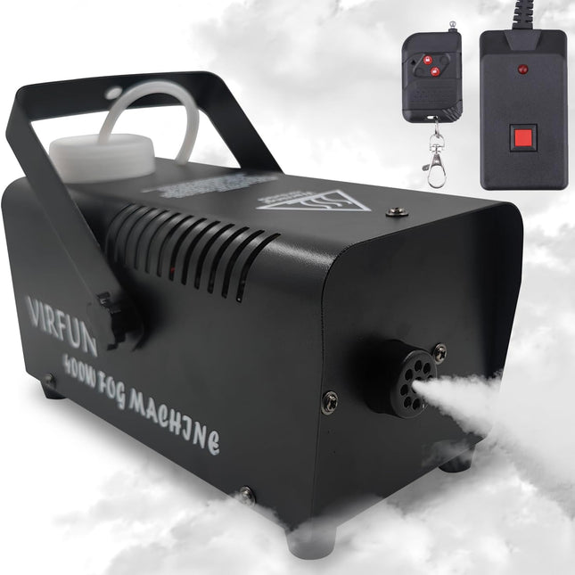 Fog Machine, Smoke Machine with Wireless&Wired Remote Control for Halloween, Party, Outdoor, Indoor and Stage Effect