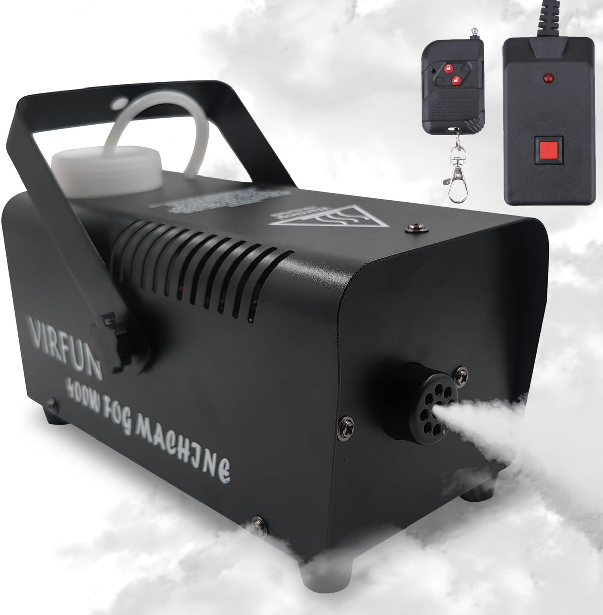 Fog Machine, Smoke Machine with Wireless&Wired Remote Control for Halloween, Party, Outdoor, Indoor and Stage Effect