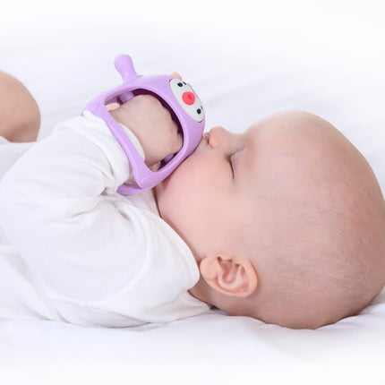 Baby Teething Toys for 0-6Months, Teethers for Babies 3-6Months | Penguin Teether | Hand Teether |Teething Mittens for Teething Relief, Baby Pacifier |Teething Pacifiers for Baby, Light Blue