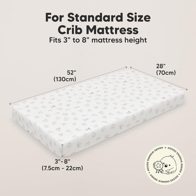 2-Pack Organic Crib Sheets for Boys, Girls