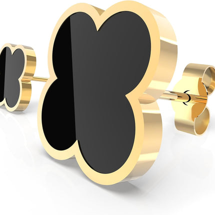 Hypoallergenic Gold Stud Earrings Chunky Statement Gold Huggie Hoop Earrings for Women Trendy Mothers Day Gift for Her