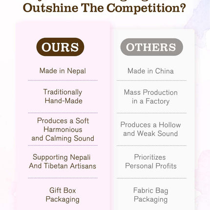 2-Pack Tibetan Singing Bowls Set - 100% Handmade in Nepal, Sound Bowl Meditation Set for Yoga, Chakra Healing, Meditation Gifts, Unique Gifts for Women