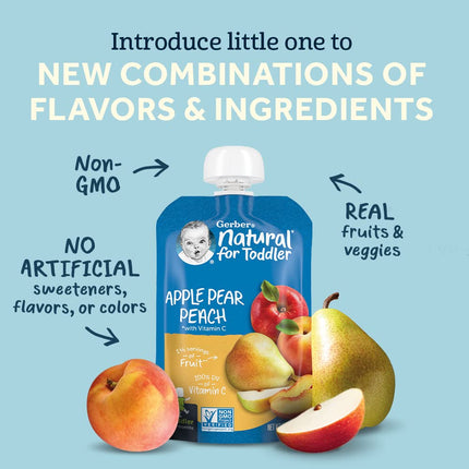 Gerber Baby Food Pouches, Toddler, Premium, Grow Strong, Fruit Veggie Yogurt & Grains Blend with 2g Protein, 3.5 Ounce (Pack of 12)
