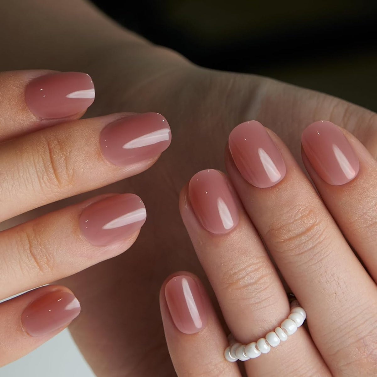 Honey Peach Pink Extra Short Gel Press-On Nails, 30 Pcs - photo 3
