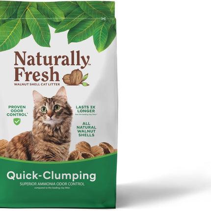 Naturally Fresh Cat Litter Made from Walnut Shells, Quick-Clumping, Unscented, Upcycled, Easy Scooping, Sustainable, 30 Lbs