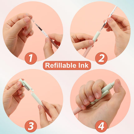 10pcs Gel Pens Black Ink Medium Point 0.7mm Pens Smooth Writing High-End Series Cute Ballpoint for Journaling Note Taking, Office School Supplies Gifts for Women and Men