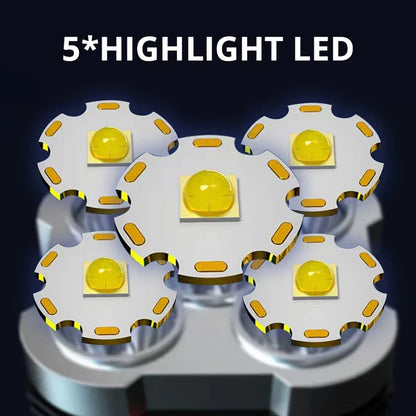 USA-CALI Ultra Bright LED Flashlight size comparison showing compact form factor