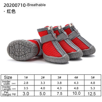 Dog shoes for hot pavement size guide and fit chart