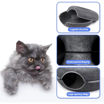 Felt Donut Cat Tunnel Bed - photo 6
