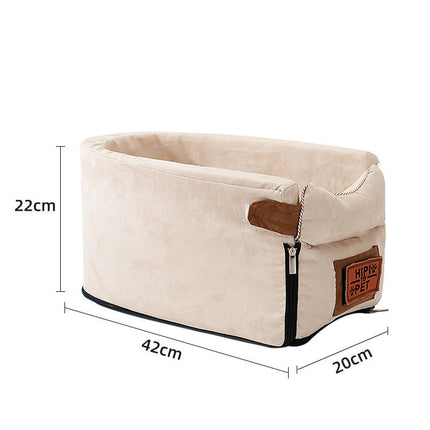 USA CALI Pet Car Armrest Seat dimensions and size comparison for small pets