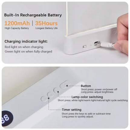 USA-CALI Adjustable LED Book Light in use for nighttime reading