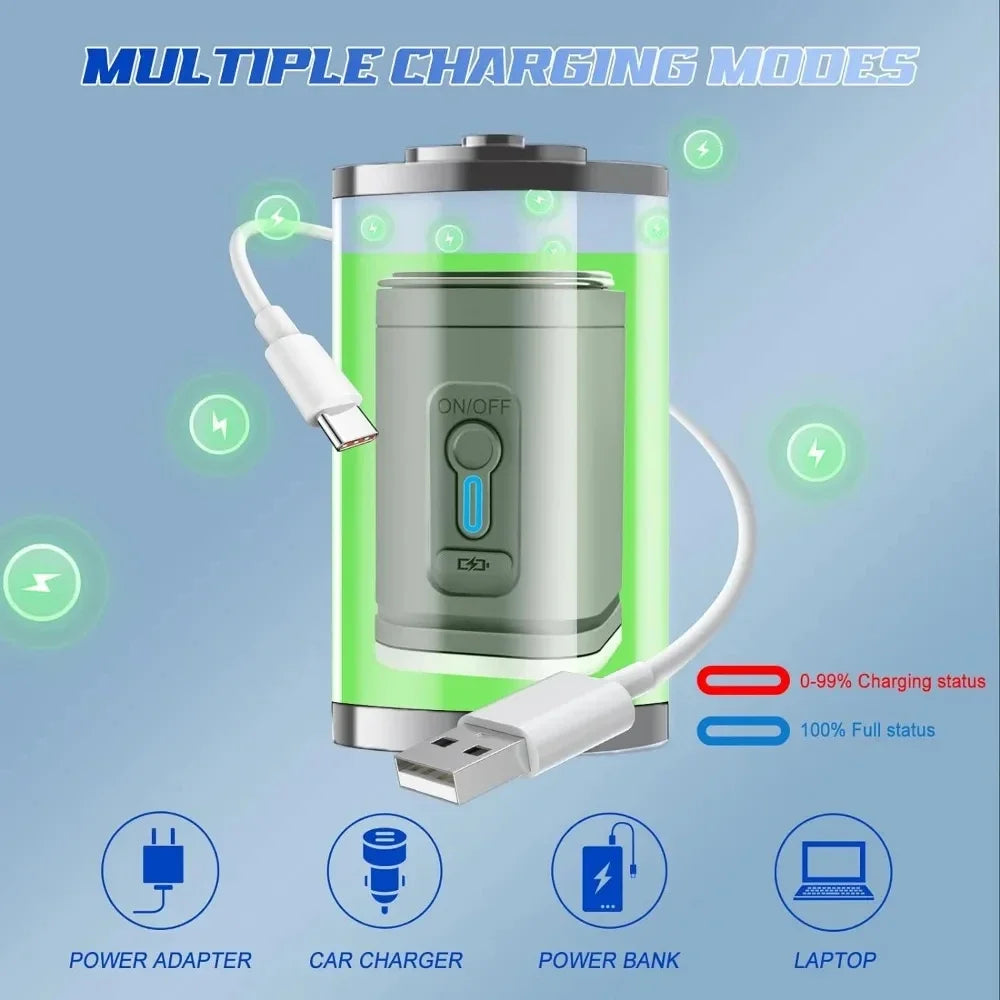 USA-CALI Mini Electric Air Pump included accessories and nozzle set