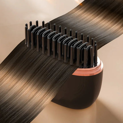 Portable hair straightener with protective heat-resistant travel pouch