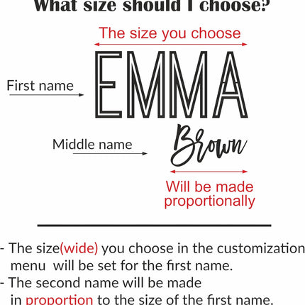 First and Middle Name Signs for Nursery Wooden Name Signs for Kids Room Personalized Name Sign