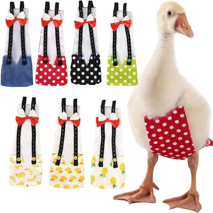 QBLEEV Pet Cole Duck Diapers for Baby Ducks, Chicken Diapers for Real Hens, Fashionable Duckling Nappy Poultry Cloth for Indoor Chick Goose Hen