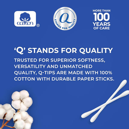 Cotton Swabs, Original, For Home, First Aid and Beauty, 100% Cotton, 500 Count