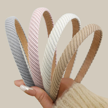 Headbands for Women Thin Knitted Hairbands Fashion Non Slip Headband for Women's Hair Cute Solid Colors Hair Accessories 4 PCS