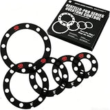 5 Pack Drum Dampening Ring Set, Universal 8-16 in. Tom/Snare Overtone Control Rings, Black